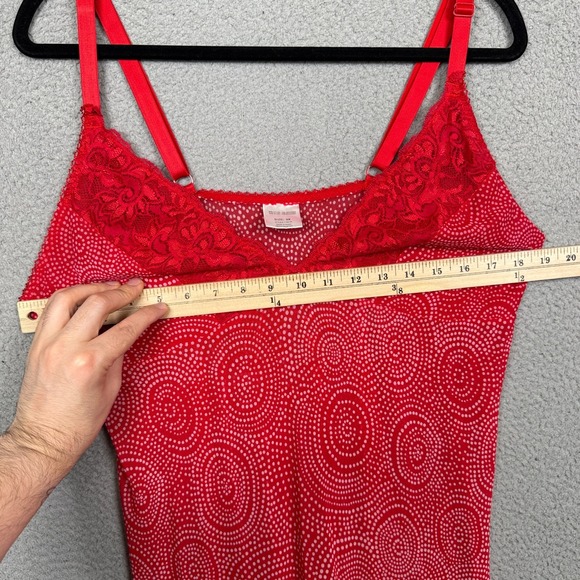 Dreamwear Lingerie Top Womens 3X Red Babydoll Slip Dress Sexy Lace Flowy Y2K - Picture 10 of 12
